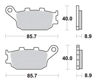 SBS KLOCKI HAMULCOWE KH174 HONDA CRF 1000/1100 L AFRICA TWIN 16-20 TYŁ/TYLNE STREET PERFORMANCE (EXCEL) SINTER KOLOR ZŁOTY