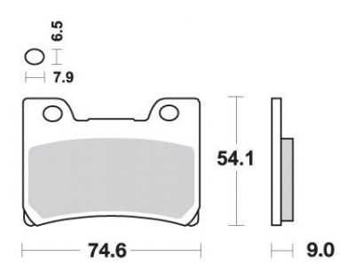 SBS WYPRZEDAŻ KLOCKI HAMULCOWE PRZÓD KH182 STREET PERFORMANCE (EXCEL) SINTER YAMAHA FZR 1000 EXUP 92-93, FZR 600R 92-95 KOLOR ZŁ