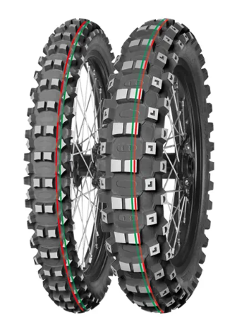 MITAS OPONA 70/100-19 TERRA FORCE-MX MH MEDIUM/HARD 42M (CZERWONY/ZIELONY PASEK) TT PRZÓD DOT 2024 (DOT:CXDC/TVDC) (460068) (ZAM