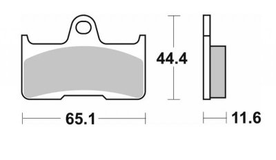 SBS KLOCKI HAMULCOWE NOWOŚĆ KH344 OFF-ROAD SINTER KOLOR ZŁOTY YAMAHA YFM 660 02-08 CF-MOTO, GOES TYŁ