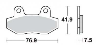 SBS KLOCKI HAMULCOWE KH86 STREET PERFORMANCE (EXCEL) SINTER KOLOR ZŁOTY