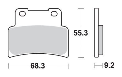 SBS KLOCKI HAMULCOWE KH432 STREET PERFORMANCE (EXCEL) SINTER KOLOR ZŁOTY