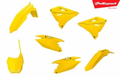POLISPORT KOMPLET PLASTIKÓW SUZUKI RM 125/250 01-08 RESTYLING NA RMZ 450 22 KOLOR ŻÓŁTY