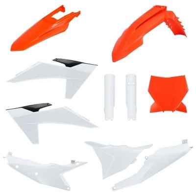 POLISPORT KOMPLET PLASTIKÓW (FULL KIT) KTM SX/SX-F/XC/XC-F 23-24 W ZESTAWIE TABLICA PRZEDNIA (8672000001) I OSŁONY AMORTYZATORÓW