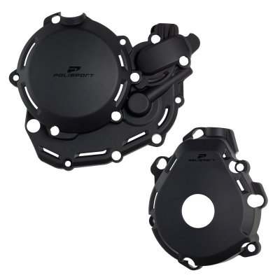POLISPORT ZESTAW OSŁONA POKRYWY (DEKLA) ALTERNATORA ORAZ OSŁONA POKRYWY SPRZĘGŁA POMPY WODY KTM EXC-F 450/500 24-25; XCF-W 450 2