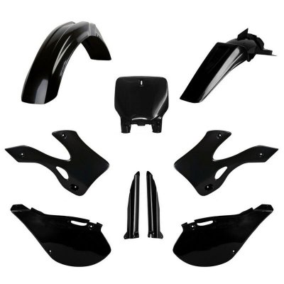 POLISPORT KOMPLET PLASTIKÓW (FULL KIT) KAWASAKI KX 125/250 99-02 W ZESTAWIE TABLICA PRZEDNIA (8677000002) I OSŁONY AMORTYZARORÓW