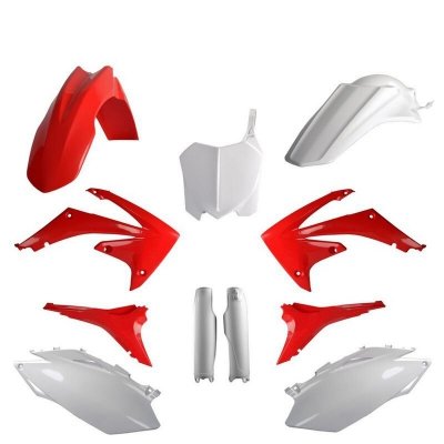 POLISPORT KOMPLET PLASTIKÓW (FULL KIT) HONDA CRF 250R 10; CRF 450R 09-10 W ZESTAWIE TABLICA PRZEDNIA (8656700001) I OSŁONY AMORT