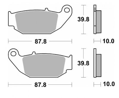 SBS KLOCKI HAMULCOWE NOWOŚĆ KH629 OFF-ROAD SINTER KOLOR ZŁOTY HONDA CRF 250L 13-20, CRF 250RL RALLY 17-20, CRF 300L/LR 21,
