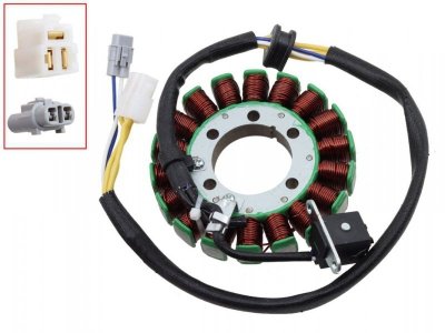BRONCO 2024/10 UZWOJENIE ALTERNATORA STATOR SUZUKI LT-R 450 / Z 06-09 (OEM: 32101-45G10; 32101-45G00; 32101-45G11)