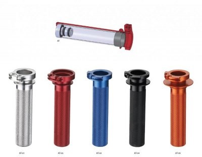 ACCEL ROLGAZ ALUMINIOWY Z ŁOŻYSKIEM RMZ250/450 05-16 (L2240300, L2230300) KOLOR NIEBIESKI