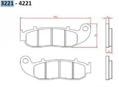 BRENTA KLOCKI HAMULCOWE KH664 FANTIC ENDURO/SUPER MOTARD 50/125/250 13-, PRZÓD (FT 3221)
