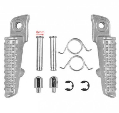 BIKETEC PARTS ZESTAW PODNÓŻKÓW (PODNÓŻKI) KIEROWCY KOMPLETNY Z MOCOWANIAMI HONDA CBR 600RR 03-06, CBR 1000 RR 04-14, CBR 1000R 0
