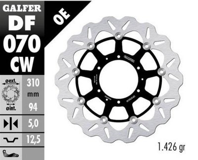 GALFER TARCZA HAMULCOWA PRZÓD HONDA CBR 600 RR 03-17; CBR 1000 RR 04-05; CB 1000 R 08-17; CB 1300 F/S 05-; CTX 1300 C 14- (WAVE 
