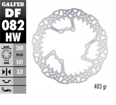GALFER TARCZA HAMULCOWA PRZÓD HONDA CRF 250R 15-24; CRF 450R 15-24 (260X101X3MM) SHARK ENDURO MX