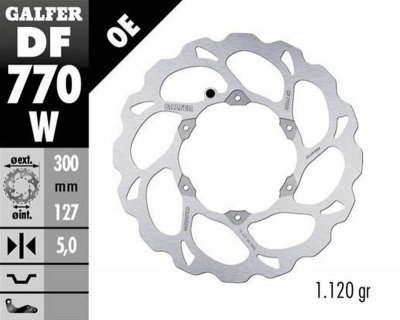 GALFER TARCZA HAMULCOWA PRZÓD KTM 690R ENDURO '08-'23; 950R SUPER ENDURO '06-; 990 ADVENTURE '06-; 990R SUPE