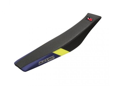 BLACKBIRD POKROWIEC / POSZYCIE NA SIEDZENIE HUSQVARNA TC 85 18-23 DREAM 4 KOLOR CZARNY NIEBIESKI ŻÓŁTY