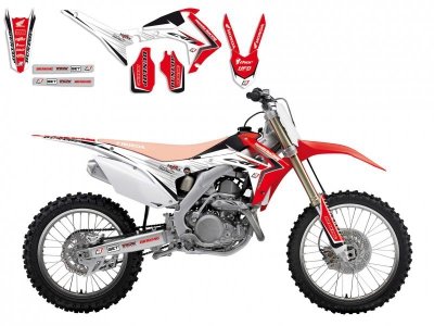 BLACKBIRD KOMPLET NAKLEJEK (OKLEIN) HONDA CRF 250R 14-17, CRF 450R 13-16 LINEAR