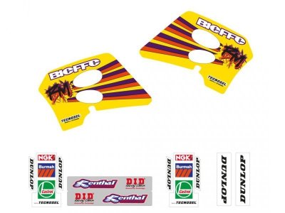 TECNOSEL (BLACKBIRD) KOMPLET NAKLEJEK (OKLEIN) SUZUKI RM 125/250 93-95, REPLICA TEAM SUZUKI 93 KOLOR ŻÓŁTY