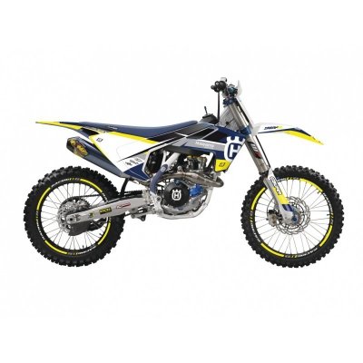 BLACKBIRD KOMPLET NAKLEJEK (OKLEIN) HUSQVARNA FC/TC 16-18, TE/FE 17-19 DREAM 5 CHROME EFX KOLOR NIEBIESKI ŻÓŁTY