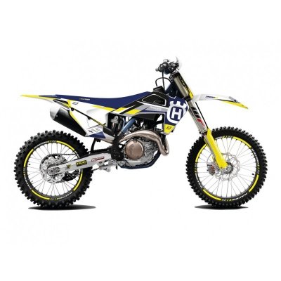 BLACKBIRD KOMPLET NAKLEJEK (OKLEIN) HUSQVARNA TC/FC 19-22, TE/FE 20-23 DREAM 5 CHROME EFX KOLOR NIEBIESKI ŻÓŁTY
