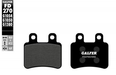 GALFER KLOCKI HAMULCOWE KH350 PÓŁMETALICZNE (OFERTA SPECJALNA) WYPRZEDAŻ