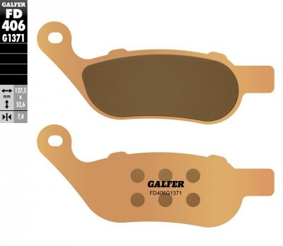 GALFER KLOCKI HAMULCOWE KH458 SPIEK METALICZNY (ZŁOTE) STREET HARLEY DAVIDSON