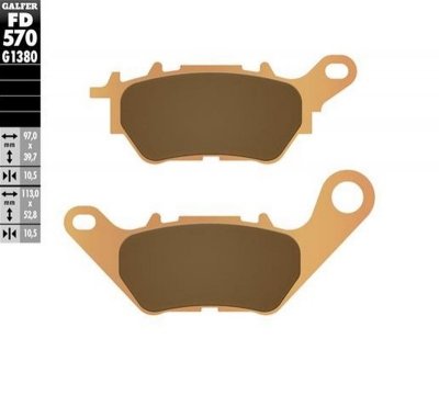 GALFER KLOCKI HAMULCOWE KH706 SPIEK METALICZNY (ZŁOTE) SCOOTER YAMAHA X-MAX 125 18-24; X-MAX 250 18-24; X-MAX 300 17-24