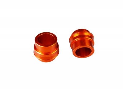 SCAR RACING TULEJKI DYSTANSOWE KOŁA PRZEDNIEGO KTM 125 - 450 SX / SXF 15-25, 125 - 500 EXC / EXCF / TPI 16-25 KOLOR POMARAŃCZOWY