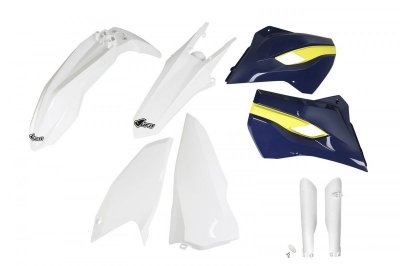 UFO KOMPLET PLASTIKÓW (FULL KIT) Z OSŁONAMI TELESKOPÓW (AMORTYZATORÓW) HUSQVARNA TE/FE 125/250/300/350/450 15-16 KOLOR OEM 15 (B
