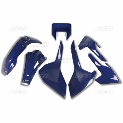 UFO KOMPLET PLASTIKÓW HUSQVARNA TX/TE/FE 17-19 Z OSŁONĄ LAMPY KOLOR GRANATOWY (HU621E087)