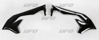 UFO OSŁONY CHŁODNICY KAWASAKI KXF 450 16-17, KOLOR CZARNY