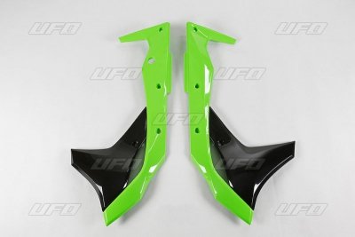 UFO OSŁONY CHŁODNICY KAWASAKI KXF 250 17-20 KOLOR OEM 17-18 I 20 (ZIELONY/CZARNY)