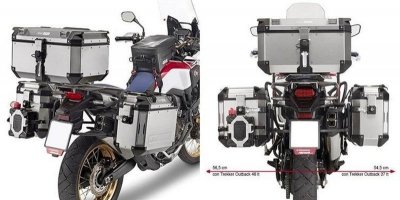 KAPPA STELAŻ KUFRÓW BOCZNYCH MONOKEY CAM SIDE HONDA CRF 1000L Africa Twin (16-17) - POD KUFRY KFR KFORCE ORAZ KVG KVOYAGER ALU