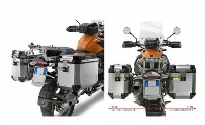 KAPPA STELAŻ KUFRÓW BOCZNYCH MONOKEY CAM SIDE BMW R 1200 GS (04-12), R 1200 GS Adventure (06-13) - POD KUFRY KFR KFORCE ORAZ KVG