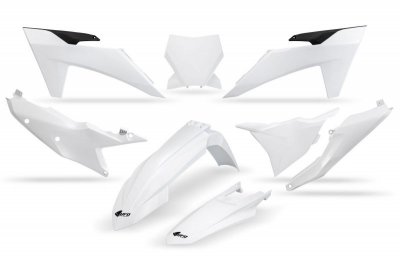 UFO KOMPLET PLASTIKÓW KTM SX 125 / 250 / 300 TBI 23-24, SX-F 250 / 350 / 450 23-24 KOLOR BIAŁY