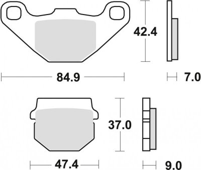 TRW ZF KLOCKI HAMULCOWE KH83 ORGANIC DERBI SENDA 50 12-17, KAWASAKI KLX 110 10-, KMX 125 87-98, SUZUKI UE 125 / 150 01-03, PRZÓD