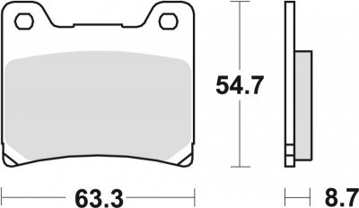 TRW ZF KLOCKI HAMULCOWE KH88 SINTER STREET YAMAHA TZR 125 88-00, FZR 600 89-95, YZF 600 96-02, FZ 750 85-94, XV 750 89-92, YZF 7