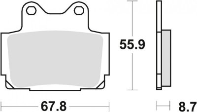 TRW ZF KLOCKI HAMULCOWE KH104 ORGANIC YAMAHA TZR 125 88-92, FZS 600 98-03, SRX 600 86-95, XJ 600 / DIVERSION 92-03, PRZÓD / TYŁ