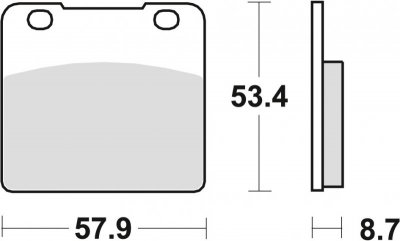 TRW ZF KLOCKI HAMULCOWE KH103 ORGANIC SUZUKI VS 1400 87-03, GSXF 1100 88-92, VS 800 92-03, VS 600 94-97, YAMAHA SRX 250 85-87, P