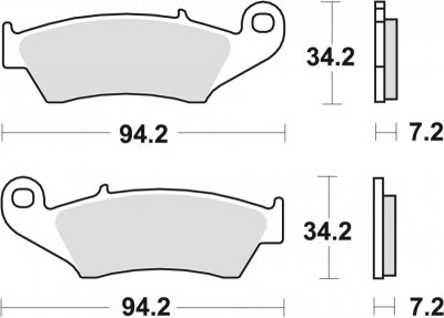 TRW ZF KLOCKI HAMULCOWE KH185 KH389 SINTER RACING HONDA XL 125 03-08, XR 400 96-03, XLV 650 TRANSALP 97-13, XRV 750 AFRICA TWIN 