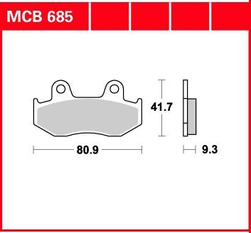 TRW ZF KLOCKI HAMULCOWE KH411 ORGANIC HONDA CH 125 SPACY 94-99, PS 125 07-13, PS 150 06-10, PRZÓD (PROMOCJA)