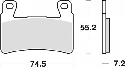 TRW ZF KLOCKI HAMULCOWE KH265 KH296 ORGANIC HONDA CB 1300 F 03-04, HYOSUNG GT 650 09-17, PRZÓD (PROMOCJA)