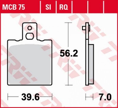 TRW ZF KLOCKI HAMULCOWE KH047 SINTER OFFROAD CAGIVA W8 125 92-95, RIVER 600 94-97, ELEFANT 650/750 85-89 TYŁ, HUSQVARNA CR 250 8