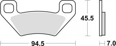 TRW ZF KLOCKI HAMULCOWE KH395 SINTER OFFROAD ARCTIC CAT ATV 300 10-, TRV 450 11-, TBX / TRV 500 05-, PROWLER 700 08-, TRV 1000 0