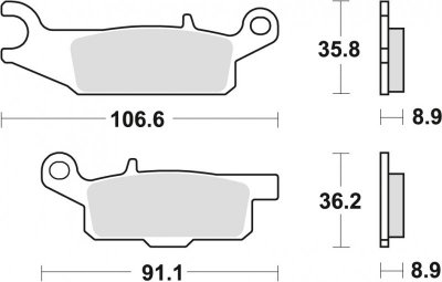 TRW ZF KLOCKI HAMULCOWE KH446 SINTER OFFROAD YAMAHA YFM 550 GRIZZLY 09-, YFM 700 GRIZZLY 07-, TYŁ