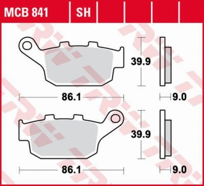 TRW ZF KLOCKI HAMULCOWE KH496 SINTER STREET HONDA CBF 500 / CB 500 X / CBR 500 13-, CB 650 F / CBR 600 14-, NC 750 14-, KAWASAKI