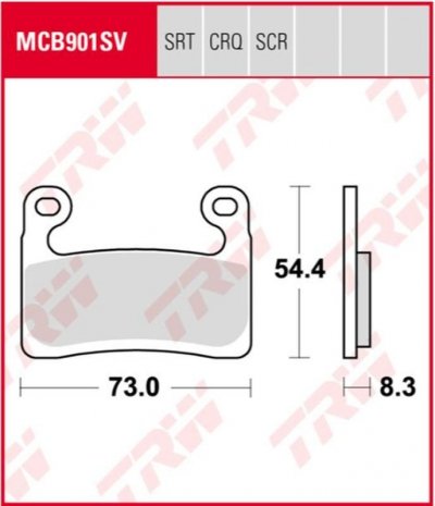 TRW ZF KLOCKI HAMULCOWE KH724 SINTER STREET BMW R 1250 GS ADVENTURE 19-21, BMW R 1250 GS 19-21, BMW R 1250 RT 19-21, BMW S 1000 