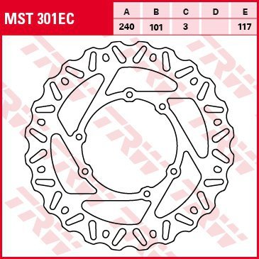 TRW ZF TARCZA HAMULCOWA PRZÓD HONDA CR 125 / 250 95-07, CRF 250 / 450 R / X 04-14