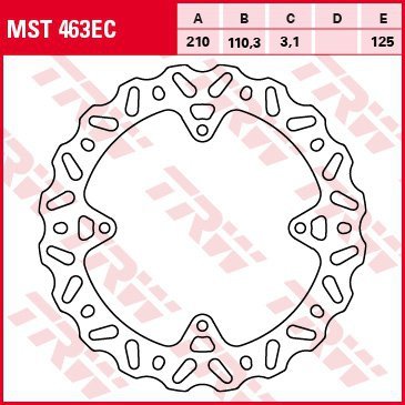 TRW ZF TARCZA HAMULCOWA TYŁ KTM SX 85 11-, FREERIDE 250 14-, FREERIDE 350 12-17
