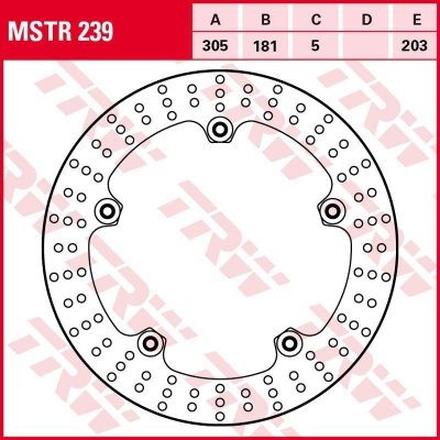 TRW ZF TARCZA HAMULCOWA PRZÓD BMW R 850C/GS/R 05-01, R 1150GS/ADV 99-05, R 1200 HP2 04-06 (305X181X5MM)